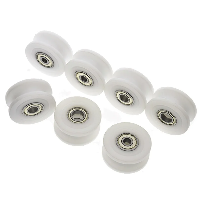 1pcs 626/698 U Groove POM Material Roller With Two Bearing Mute Groove Guide Wheel Diameter 40MM Bore 5/6/7/ 8/10mm 40-18