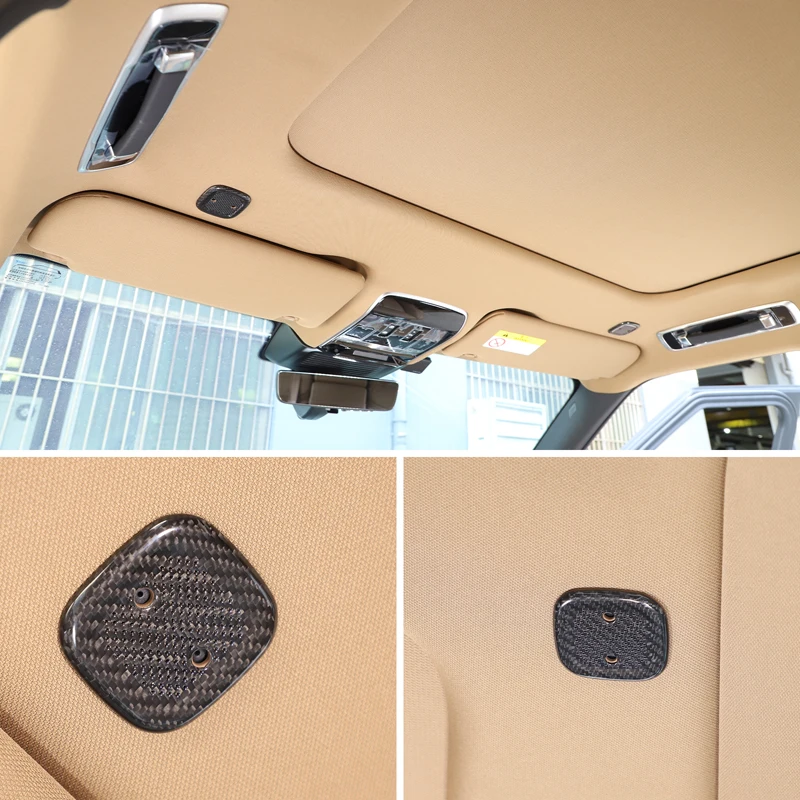 

2Pcs Real Carbon Fiber For Land Rover Range Rover Vogue L460 2023+ Car Roof Horn Cover Decorative Sticker Interior Accessories