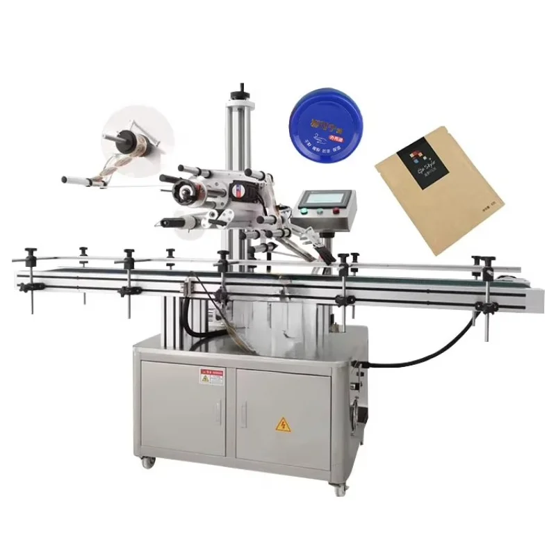 Desktop Automated Rfid Precision Top Flat Surface Pouch Coffee Label Applicator Machine for Doypack