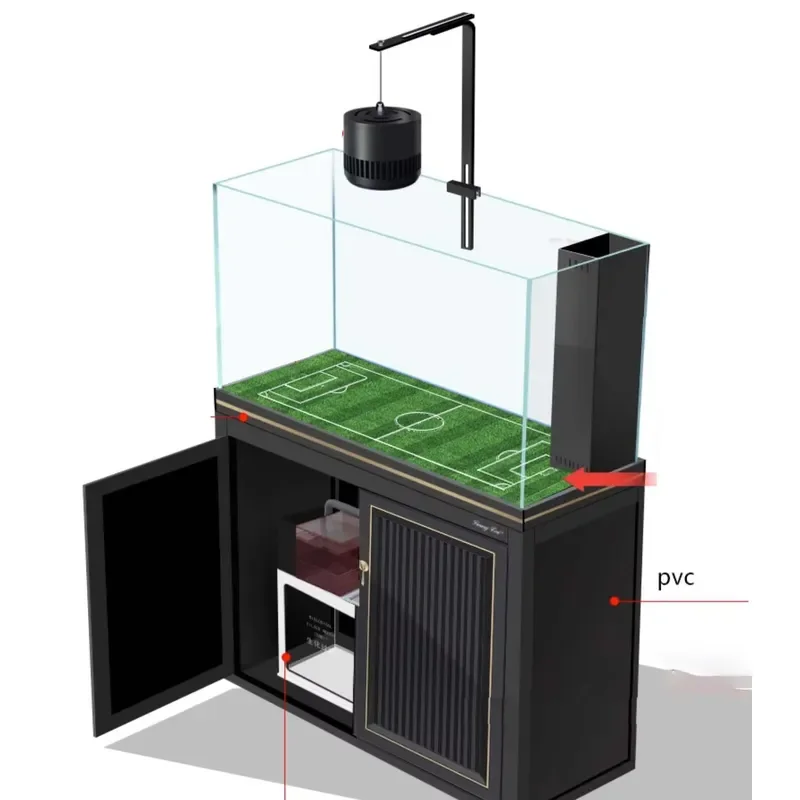 Large Vertical Extra Clear Glass Water Plant Ecological Fish Tank Wholesale Fish Tanks With Cabinet for All Models