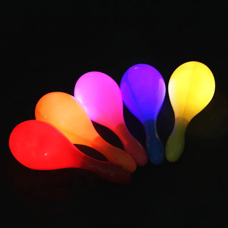 24 Uds. LED festivo luminoso parpadeante animando Maraca Glow Hand Stick fiesta Bar accesorios niños cumpleaños