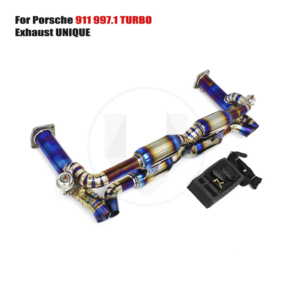 

UNIQUE For Porsche 911 997.2 TURBO 3.8T 2010 performance valve titanium exhaust system TC4 titanium alloy exhaust muffler