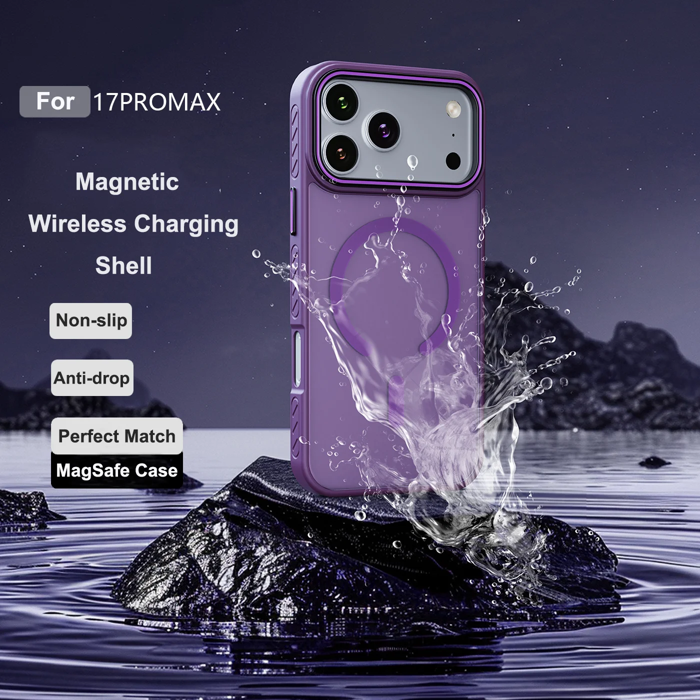Custodia magnetica trasparente opaca di lusso per iPhone 17 16 15 14 13 Pro Max Plus 17Air Magsafe Custodia protettiva per ricarica wireless
