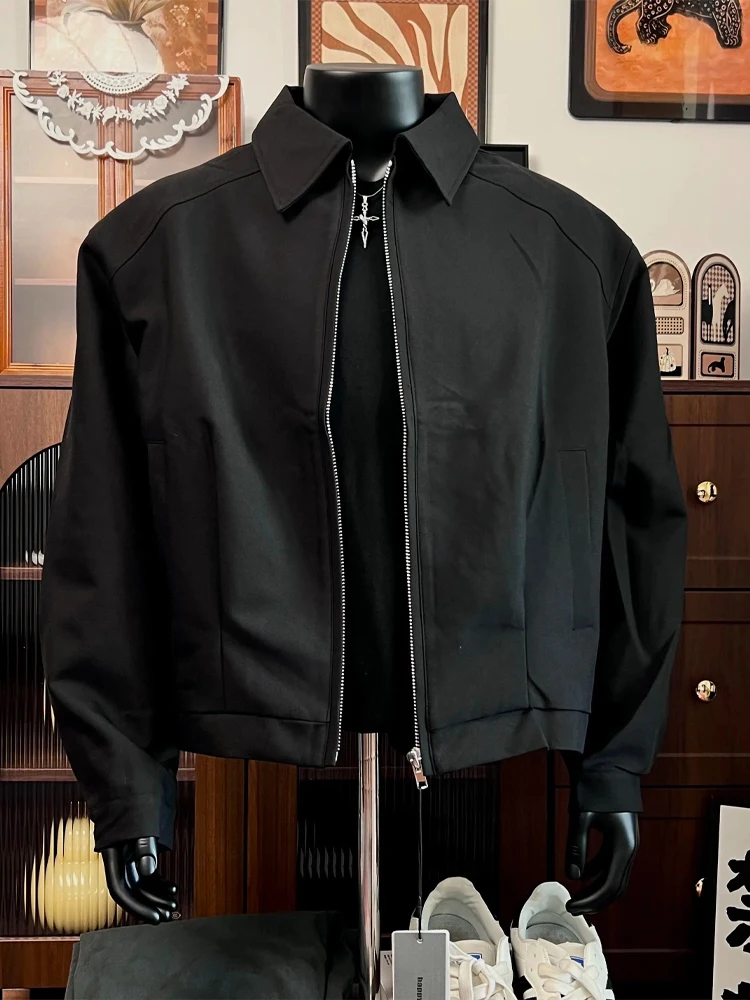 

Мужской или повседневный костюм с откидным воротником American Sle Oulder Pad Jaet, маленький костюм CleanFit, осень-весна, высококачественный костюм...