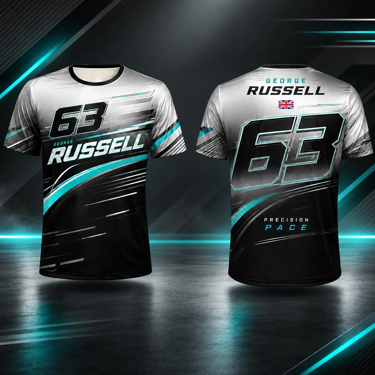 Russell 63 Men's T Shirt Summer Racing Style Graphic Tee Casual Streetwear Sport Shirt Motorsport Fan Unisex Men Women Clothing