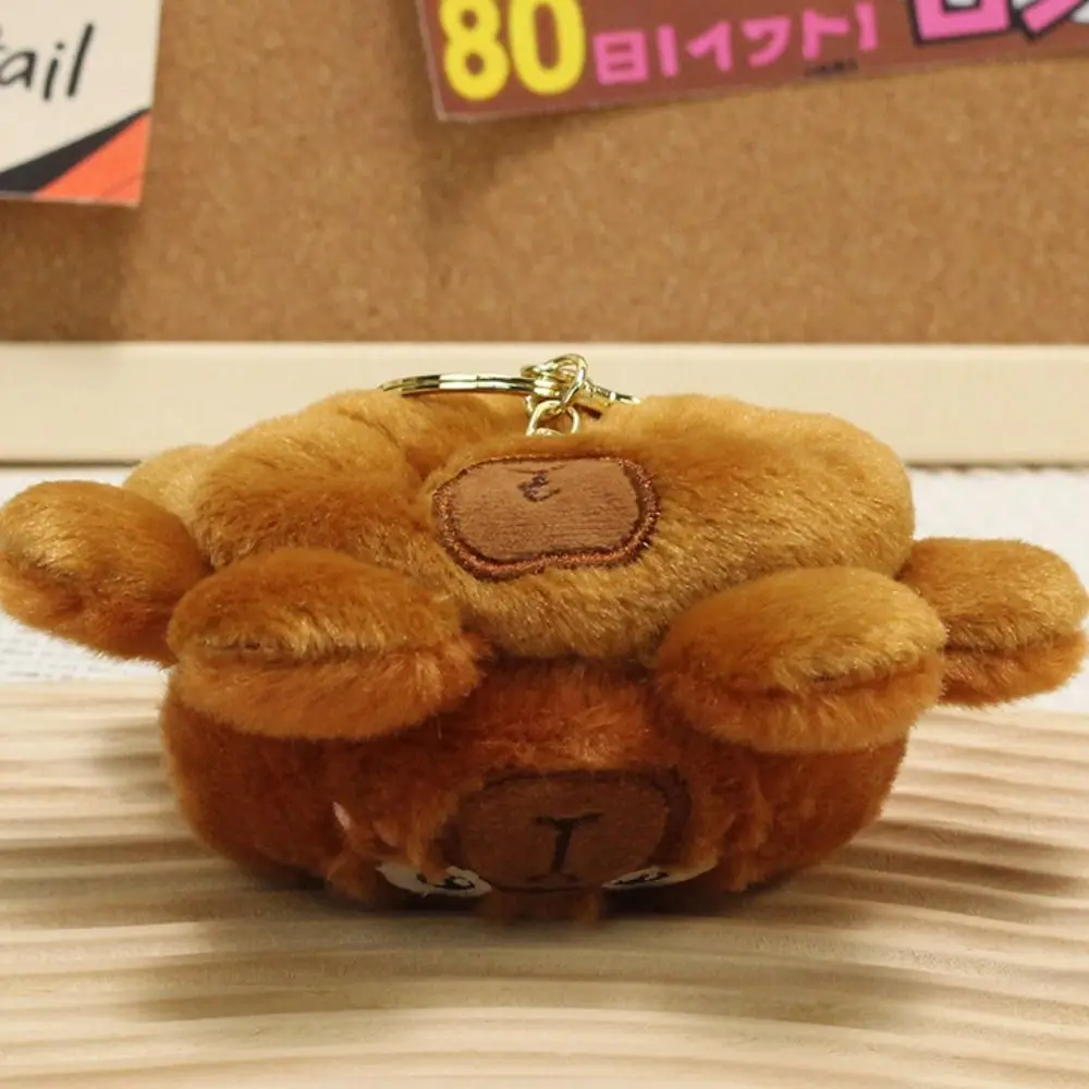 Double-Sided Capybara Plush Keychain PP Cotton Flipable Plush Flipped Capybara Keychain Inverted Ins