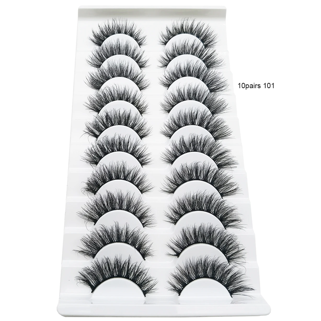 Faux cils naturels doux et complets avec 10 paires d'effets moelleux, accrocheurs et scintillants longue durée