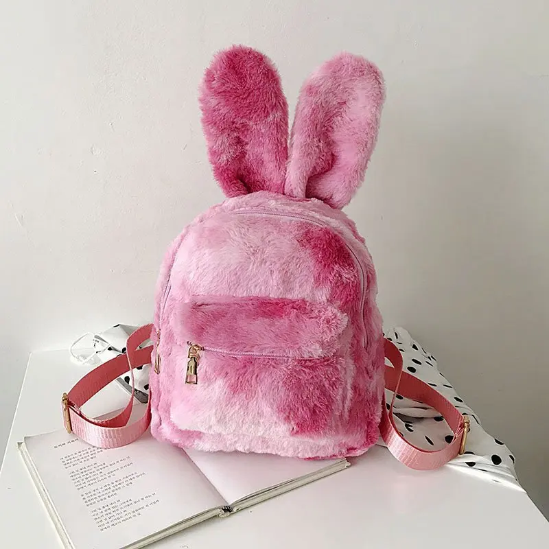 Kid\'s Backpack Easter Mini Simple Plush Rabbit Bag Korean Children\'s Plush Bear Pendant Shoulder Bag Tide Child Girl Purse Bag