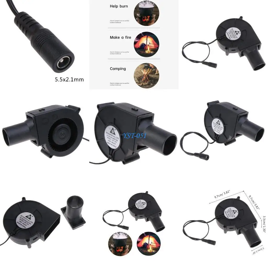 

E15A Portable BBQ Fan Air Blower for Barbecue Fan Air Blower Fast Starter Tools for Metal Smelting Barbecue Stove