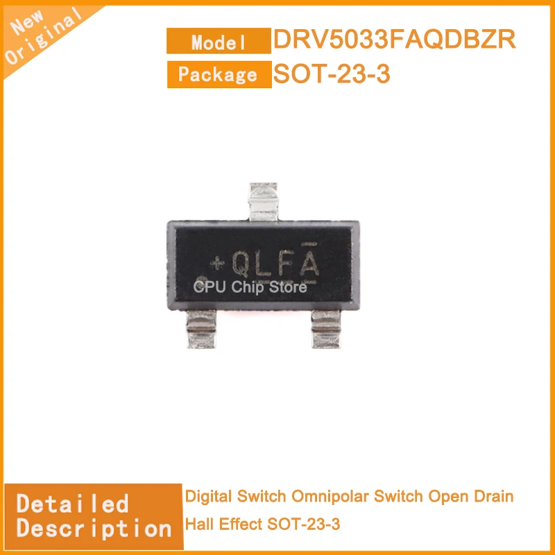 20Pcs/Lot  New Original  DRV5033FAQDBZR  DRV5033 Digital Switch Omnipolar Switch Open Drain Hall Effect SOT-23-3