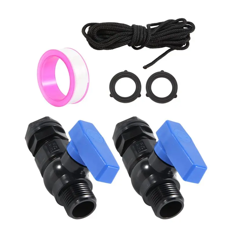 Aug. Rain Barrel Spigot Kit 2Pack 3/4Inch GHT Garden Hose Shut Off Valve With Bulkhead Fitting Garden Hose Thread Ball Valve