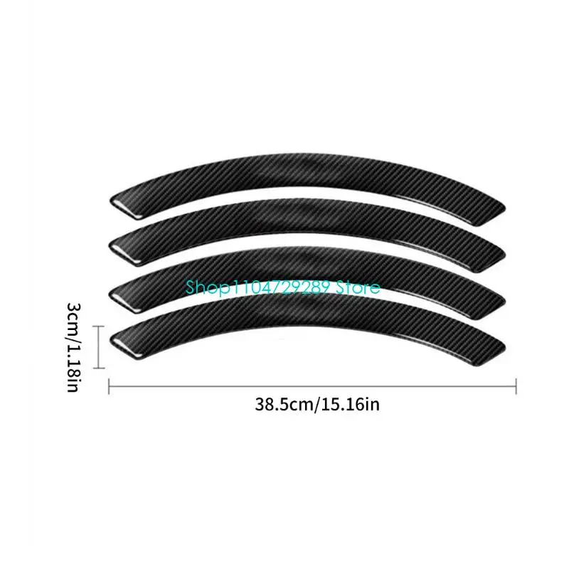 D8KE Pack of 4 Wheel Eyebrow Accent Trim Set Carbon Look Exterior Cover for Vehicle view 6