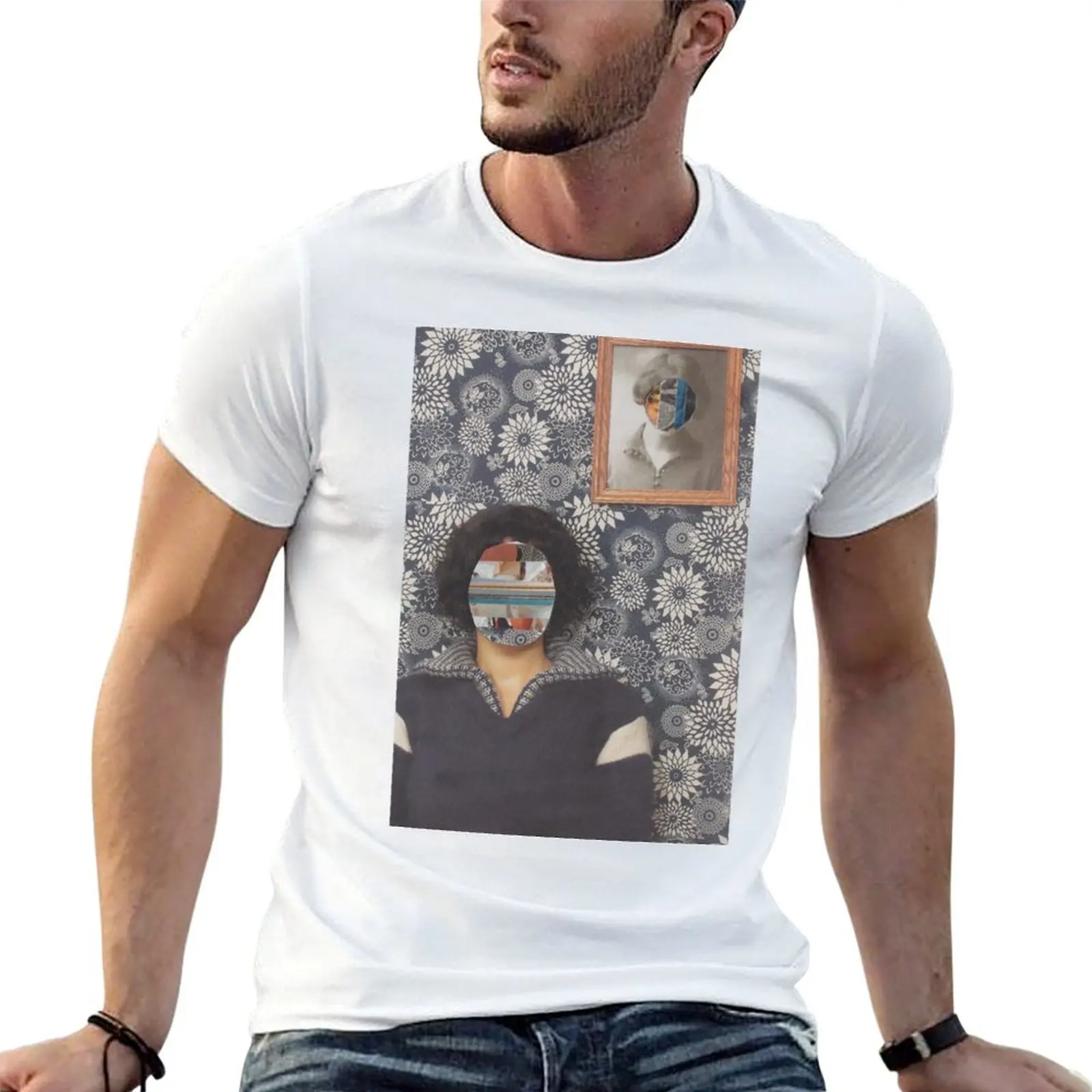 

Mirrored on Wall T-Shirt black cotton t-shirt plain for man package anime tshirt T-Shirt