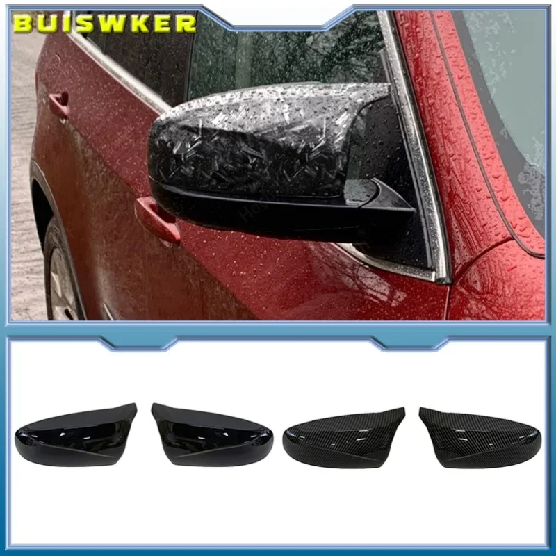 Rearview Excellent Side Wing modified Bright black Carbon Fiber Pattern Mirror Cover caps For BMW X5 E70 X6 E71 2008-2013