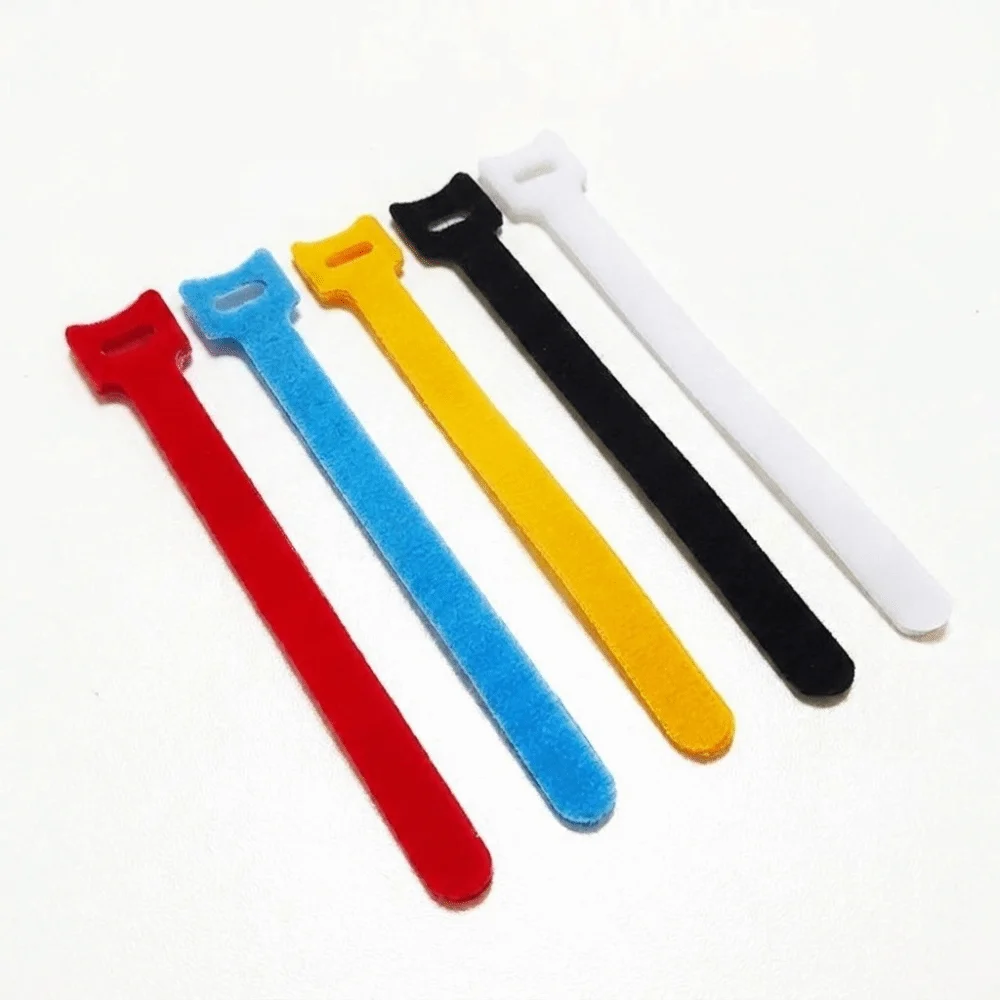 50Pcs T/Cat Shaped Cable Ties Nylon Adjustable Cord Ties Multi-Color Portable Wire Organizer Electronic Device Cord