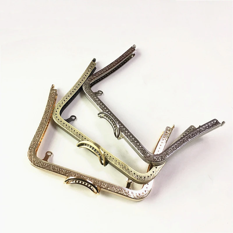 10pcs/lot 20cm Bag Buckle Antique Bronze Silver Light gold tone Metal Purse Frame for coin purse Making DIY bags accessory