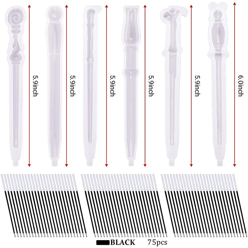 New Epoxy Resin Mold Magic Pen Cylindrical Transparent Silicone Mould DIY Ballpoint Pen Mold Epoxy Resin Molds For Jewelry