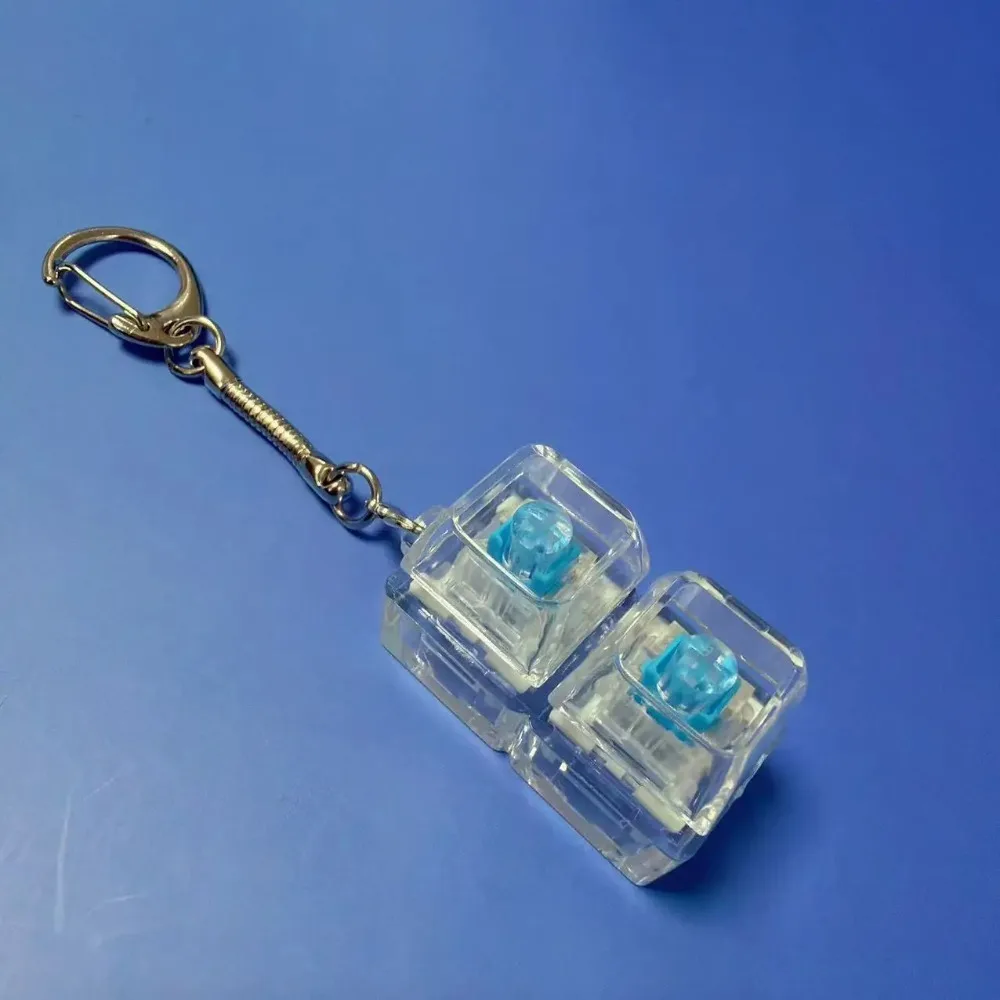 New style push-button finger keyboard keycaps stress-relieving plush keychain for leisure time toys (for adults) without lights view 4