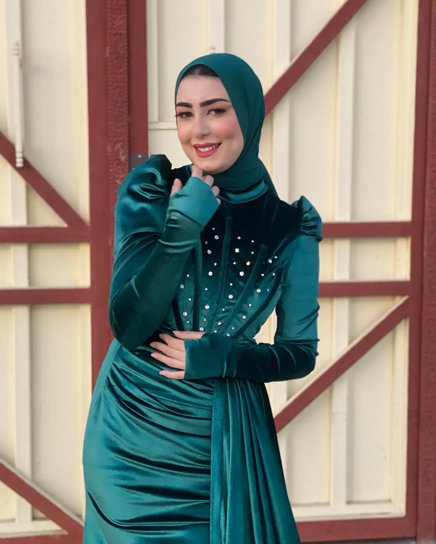 Jirocum zeemeermin moslim avondjurk dames diamant schildpad hals lange mouw feestjurk vloerlengte speciale gelegenheidsjurken