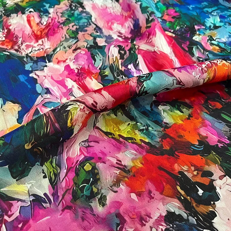 Natural Pure Cotton Poplin Fabric Fabric Brand Fashion Design Summer Soft Polyester Satin Cloth for Dress Diy Sewing Material