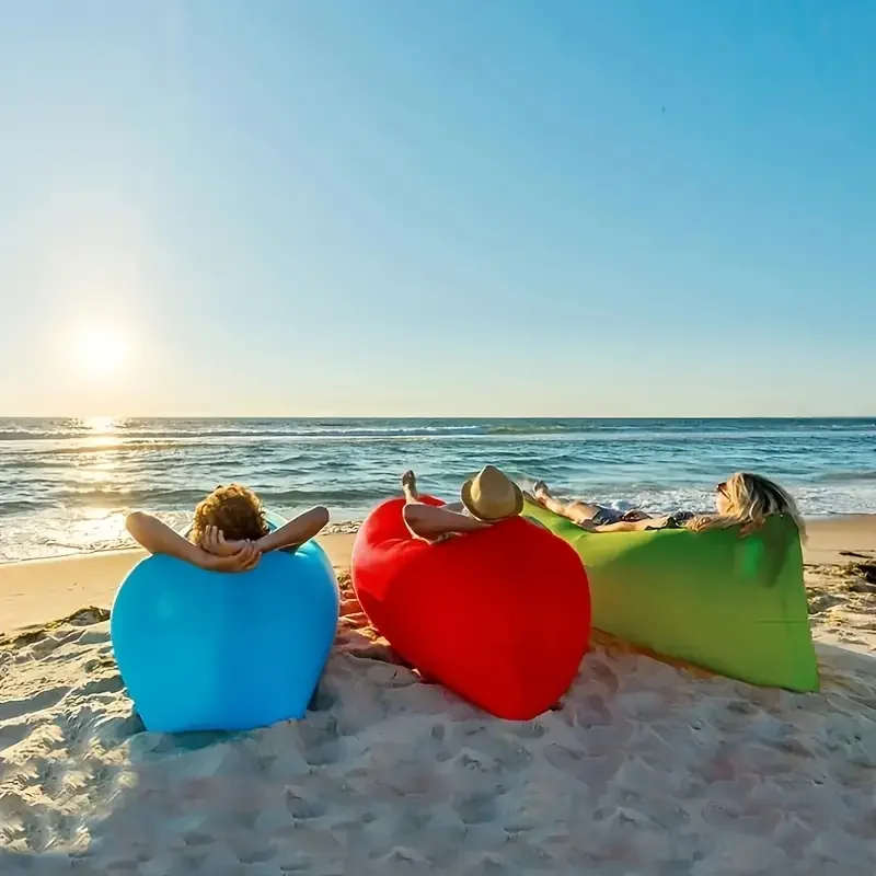 Hamaca inflable para sofá de aire, sofá inflable para acampar, silla de aire para exteriores, playa, senderismo, picnics, festivales de música