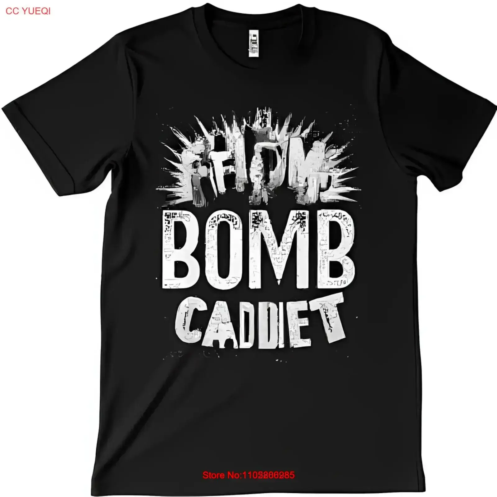 

Stylish Black T Shirt with Bold From Cadet vintage Washed Top For Everyday Wear Versatile designer clothes fashion Casual