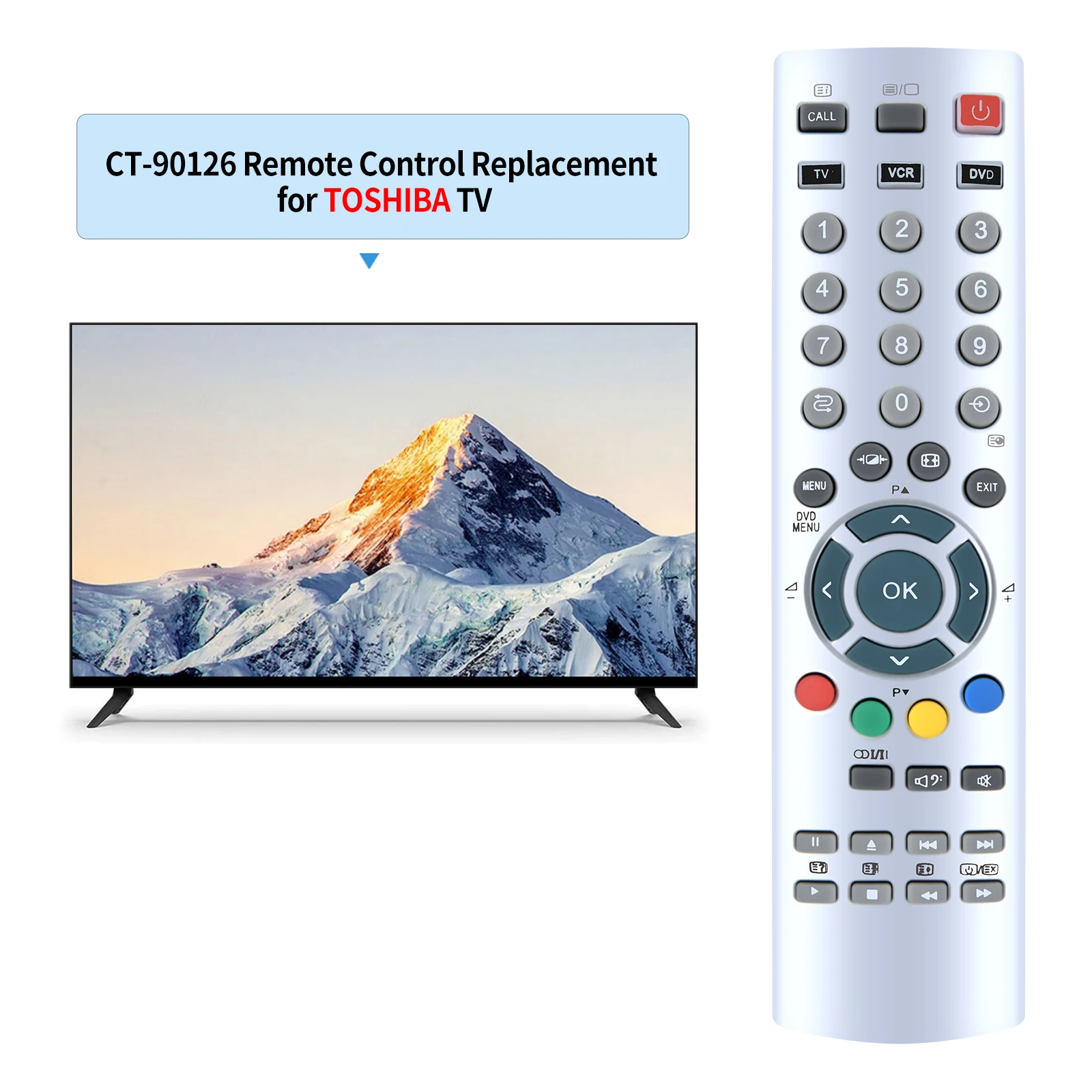 تلفزيون التحكم عن بعد ct-90126 لتوتوشيبا ، البلازما ، 14jl7r ، 20jl7r ، 14vl43c ، 15vl26p ، 20vl43c ، 26wl46g ، 27wl55r ، 32wl48 ، 32wp26p ، جديد