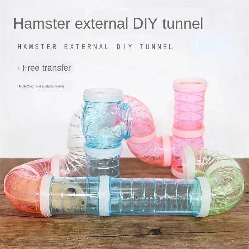 Hamster Tunnel Plastic Toy Rodent Training Channel Durable DIY Splicing Maze Tube External Pipeline for Small Animal Accessories