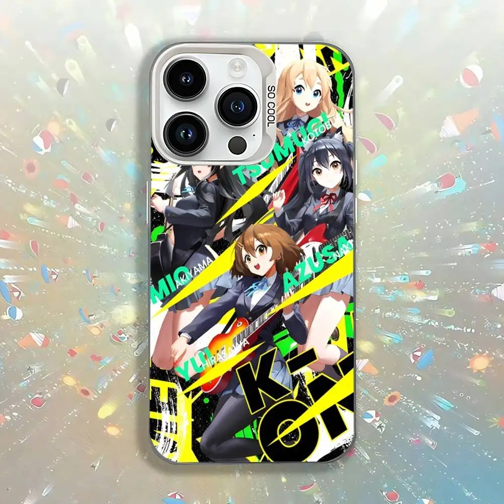 Cute Anime K-ON Girls  Phone Case For iPhone 17,16,13,12,11,15,14,Pro,Max,Plus,SE4,Air,Mini White IMD Matte