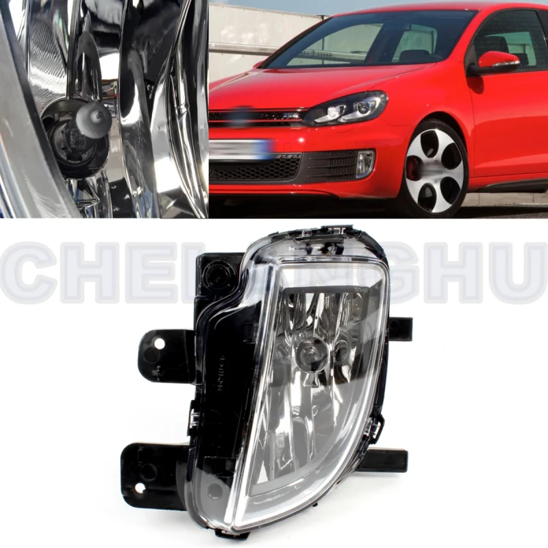 

Left Side Front Bumper Fog Lamp Light With Halogen Bulbs For VW Golf 6 A6 MK6 For GTI GTD 2009 2010 2011 2012