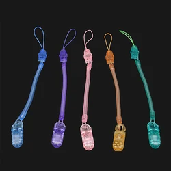 1/3pcs Baby pacifier anti drop chain extendable spring chain clip chain traction coil pacifier anti drop chain baby accessories