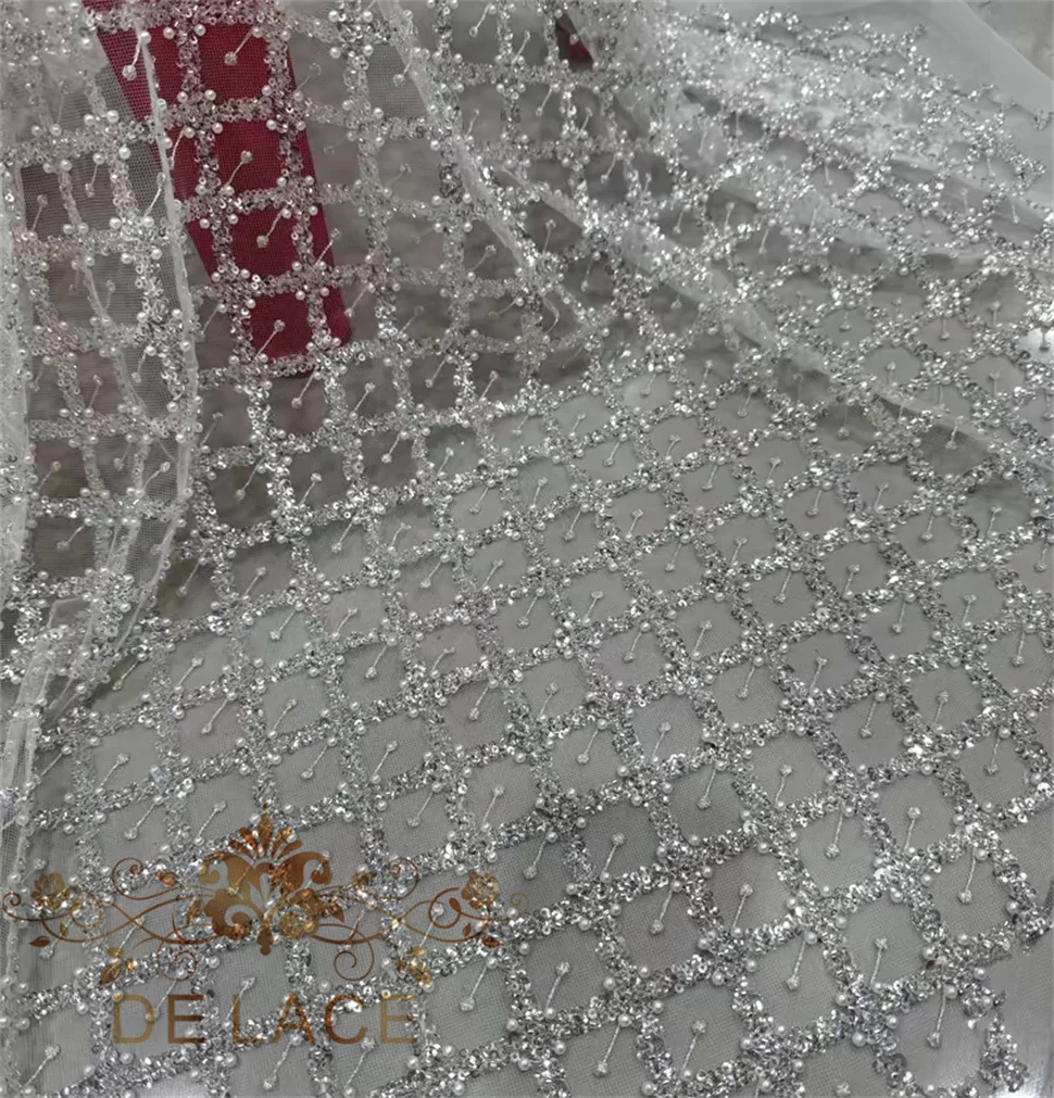 YCM نمط جديد الدانتيل والتطريز كريستال الترتر اللؤلؤ الحساسة المطرزة مطرز شعرية الدانتيل فستان الزفاف