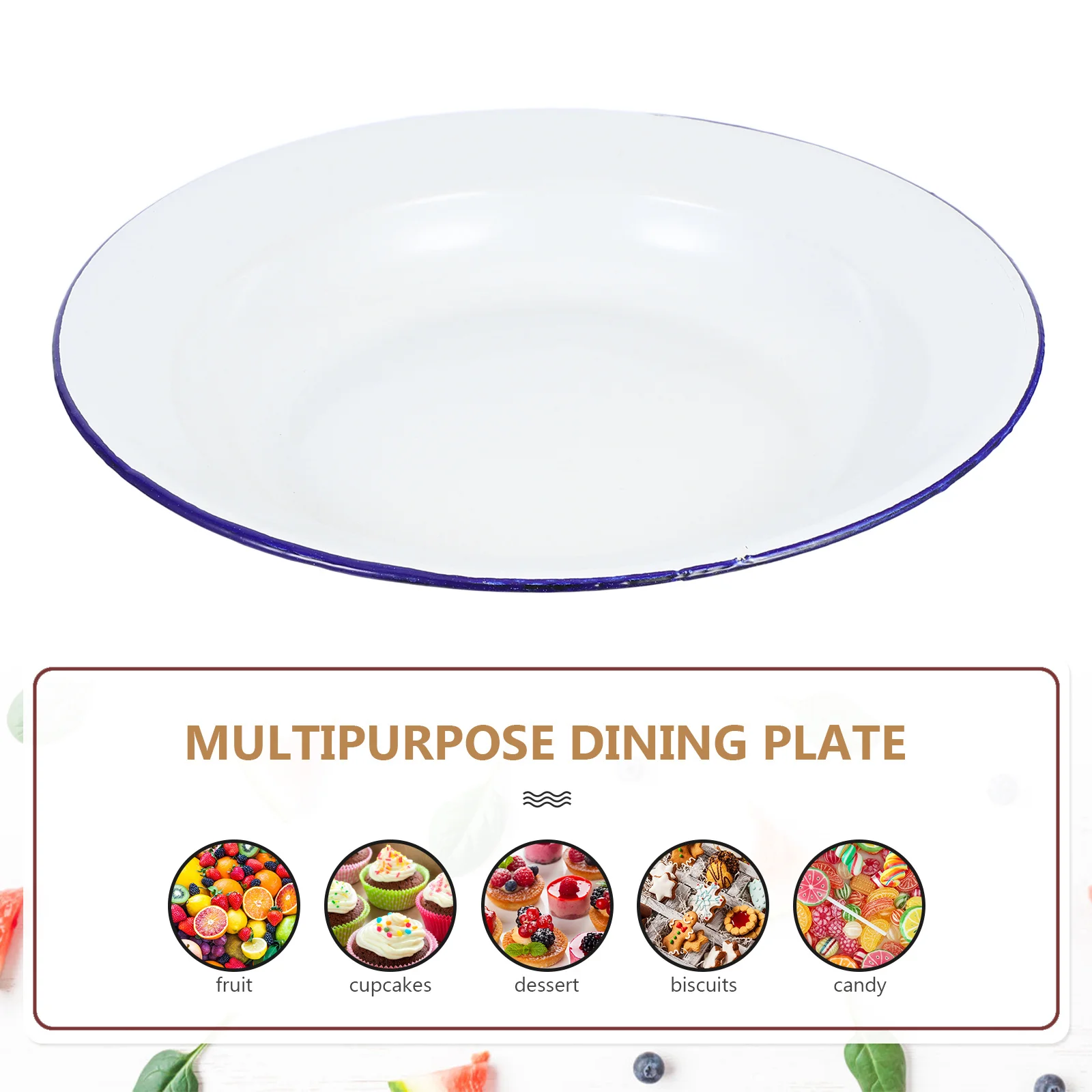 4 قطعة أطباق المينا خمر نمط الفاكهة وجبة خفيفة وعاء الحساء الضحلة قوي تنوعا داخلي في الهواء الطلق الطعام أطباق البيتزا مجموعة