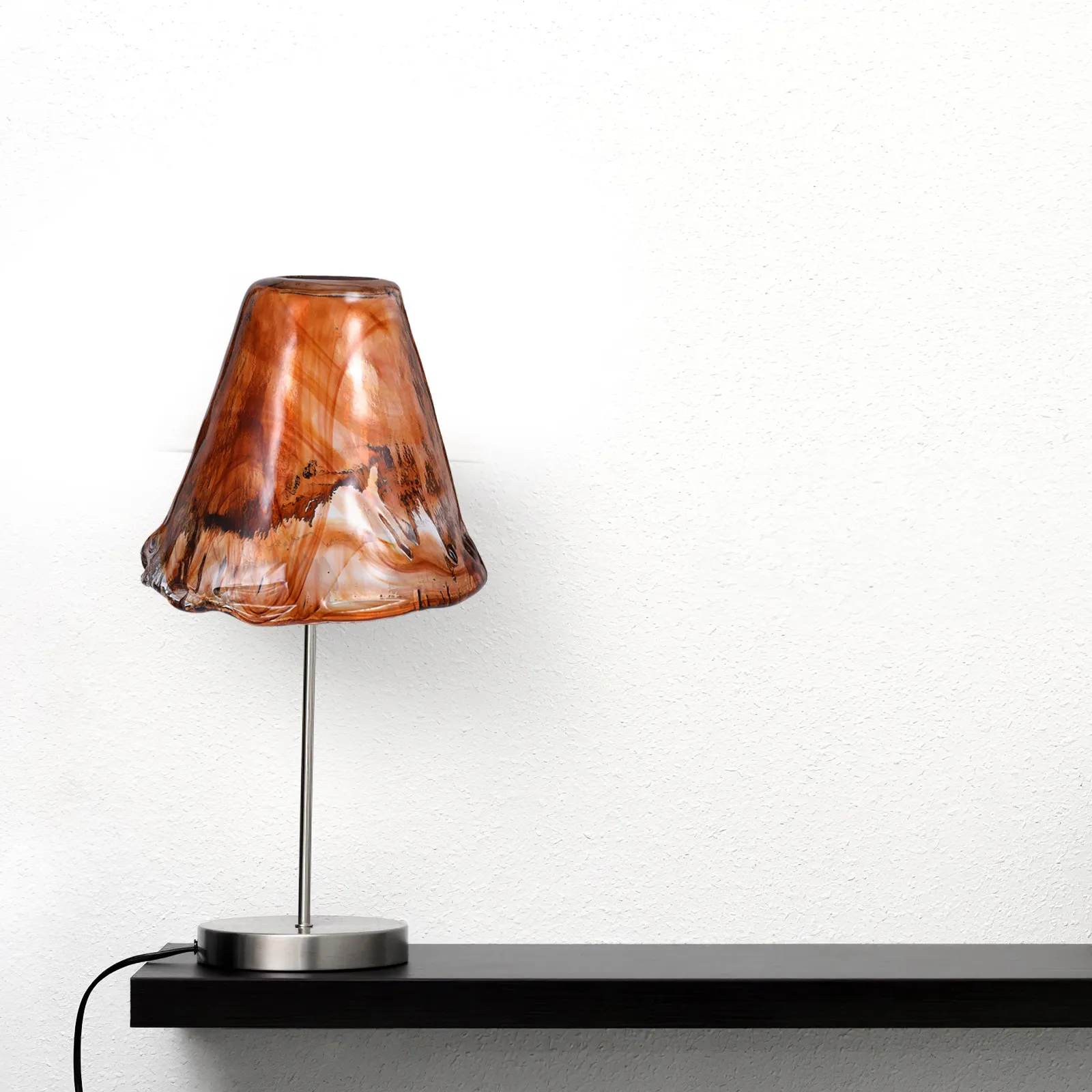 Vintage Glass Lampshade Amber Retro Pendant Light Shade Replacement Ceiling Lamp Fixture Cover for Dining Room Bedroom Coffee