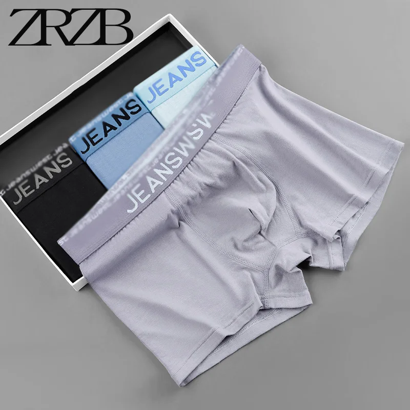 4PCS Men\'s Boxer Shorts Sexy Panties Men\'s Cotton Underwear Moisture-absorbing Comfortable Breathable Briefs Large Size L-5XL