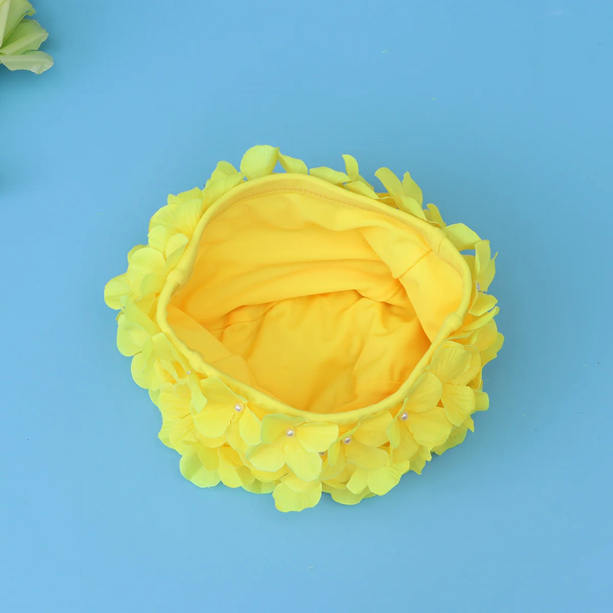 Moda flor pétala touca de natação para mulher elegante floral chapéu de natação reutilizável touca de banho macia pele-amigável antiderrapante ajuste seguro