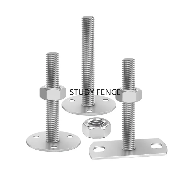 1pc Stainless Steel Screw and Nut Base Block Screw Bolt Base Supporting Footrest M5/M6/M8/M10/M12 Nuts Hardware Accessories