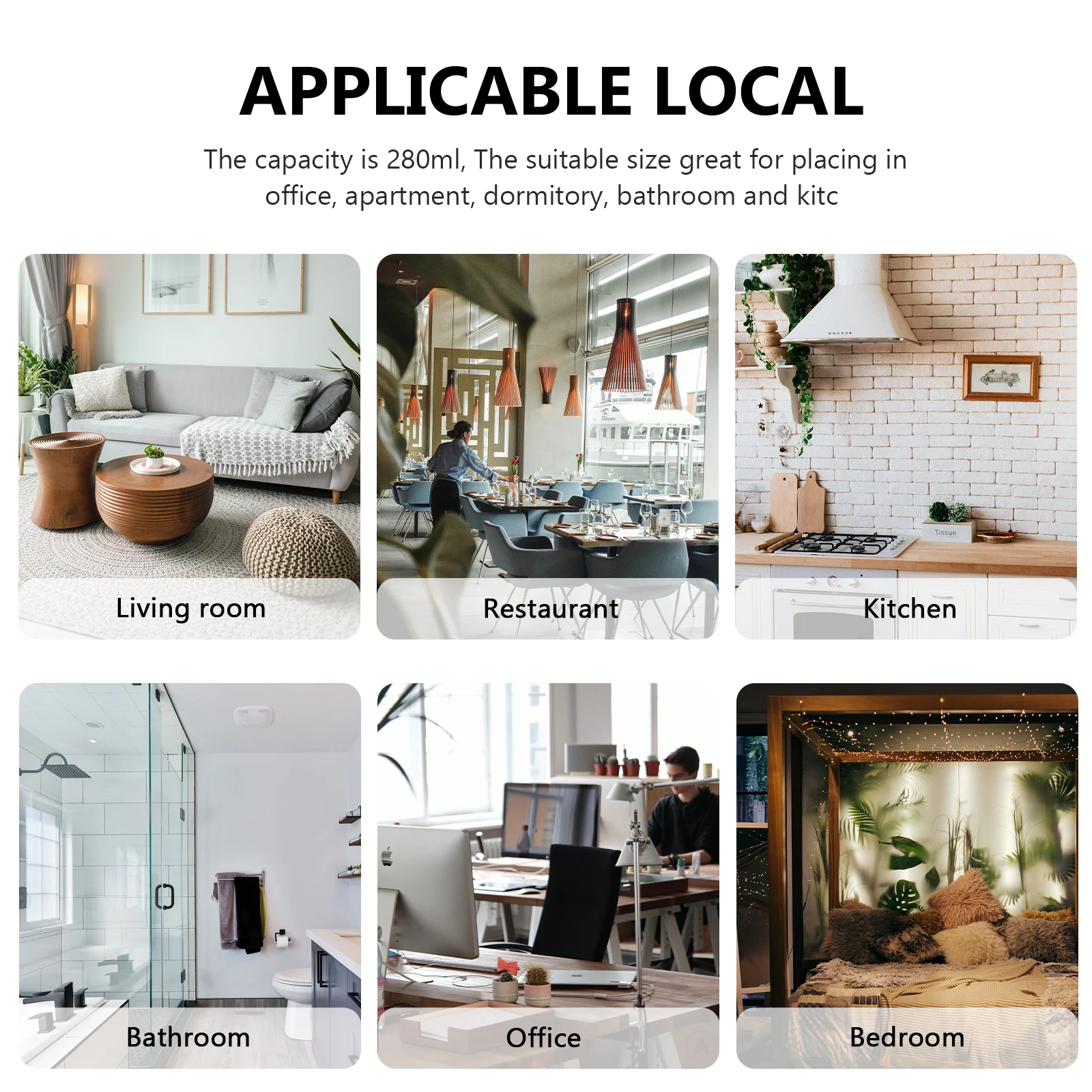 

3Pcs 280Ml Refillable Lotion Bottle Modern Press Pump Design for Home Travel Office Dormitory Bathroom Kitchen