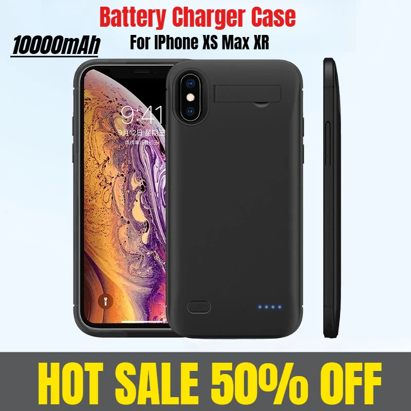 

10000mAh Battery Charger Case for IPhone XS Max XR Power Bank Charging Case