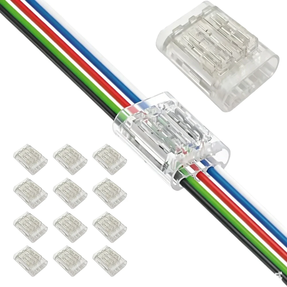 12pcs 1-6P Transparent Wire Connector For Home Electrical Connection Terminal Accessories Easy Installation