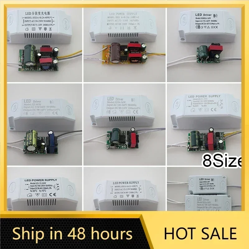 

LED Driver 230/250mA 8-24W 24-36W 36-48W 12-24W 24-40W 36-50W LED Constant Current Driver Power Unit Supply For Transformer