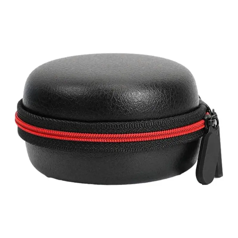 Watch Storage Box Cushioned Round Smart Watch Protective Travel Bag With Zipper Faux Leather Watch Storage Holder For Women