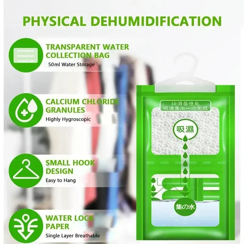 10/20 Pcs Eco Friendly Wardrobe Dehumidizer - Moisture Proof Bag for Closet Humidity and Moldproof Dehumidification