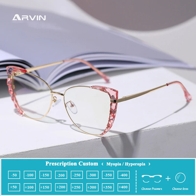 

New Design Prescription Glasses Women Metal Butterfly-framed Photochromic Myopia Glasses Pop Classic Hyperopia Eyewear