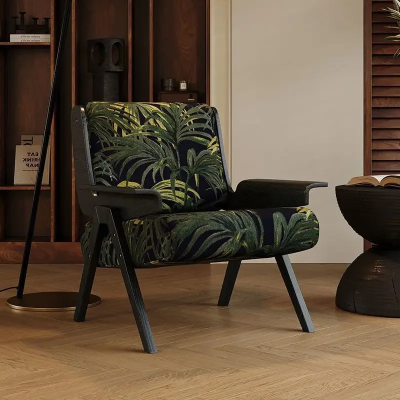 Sillón individual, estilo antiguo francés, silla de ocio para balcón y sala de estar perezosa, silla de cebra