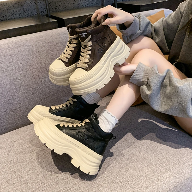 منصة أحذية نسائية عدم الانزلاق النساء احذية الجري مصمم أحذية مفلكنة الدانتيل متابعة مقاومة للاهتراء أحذية رياضية للنساء 2025 جديد #6