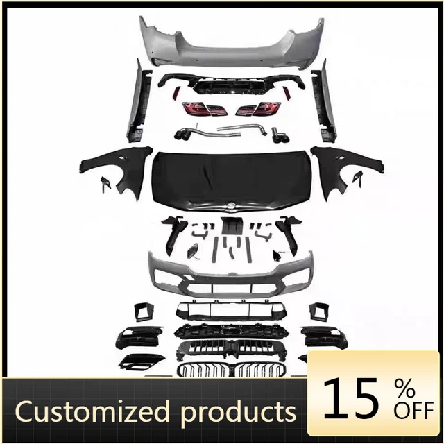 

Надежный для BMWS 5 серии 2010-2017 F10-18 Обновление 2021 5 серии G30-38 M5 Комплект переднего бампера Фари Капот двигателя Задний бампер T