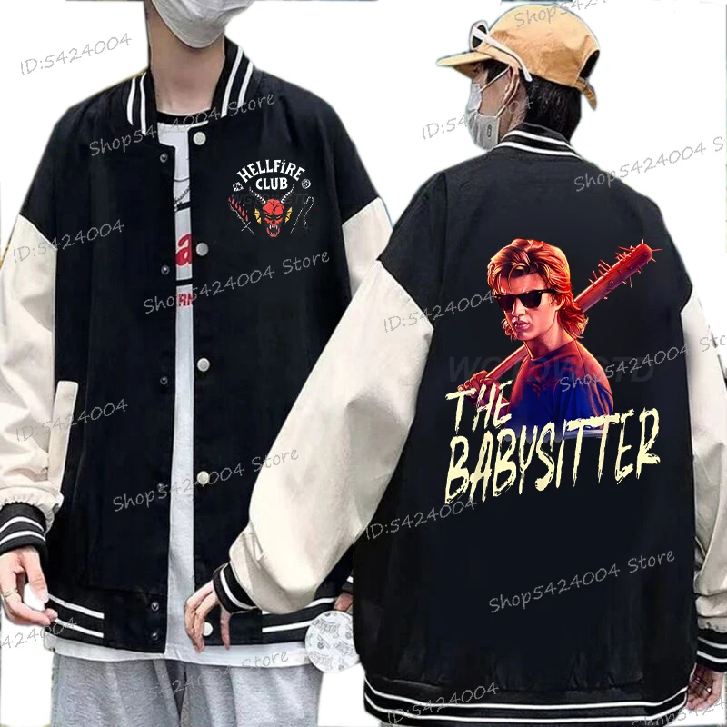 

Fashion Hellfire Club Stranger Things Jacket TV Characters Print Men Women Streetwear ST5 Casual Long Sleeve Baseball Uniform