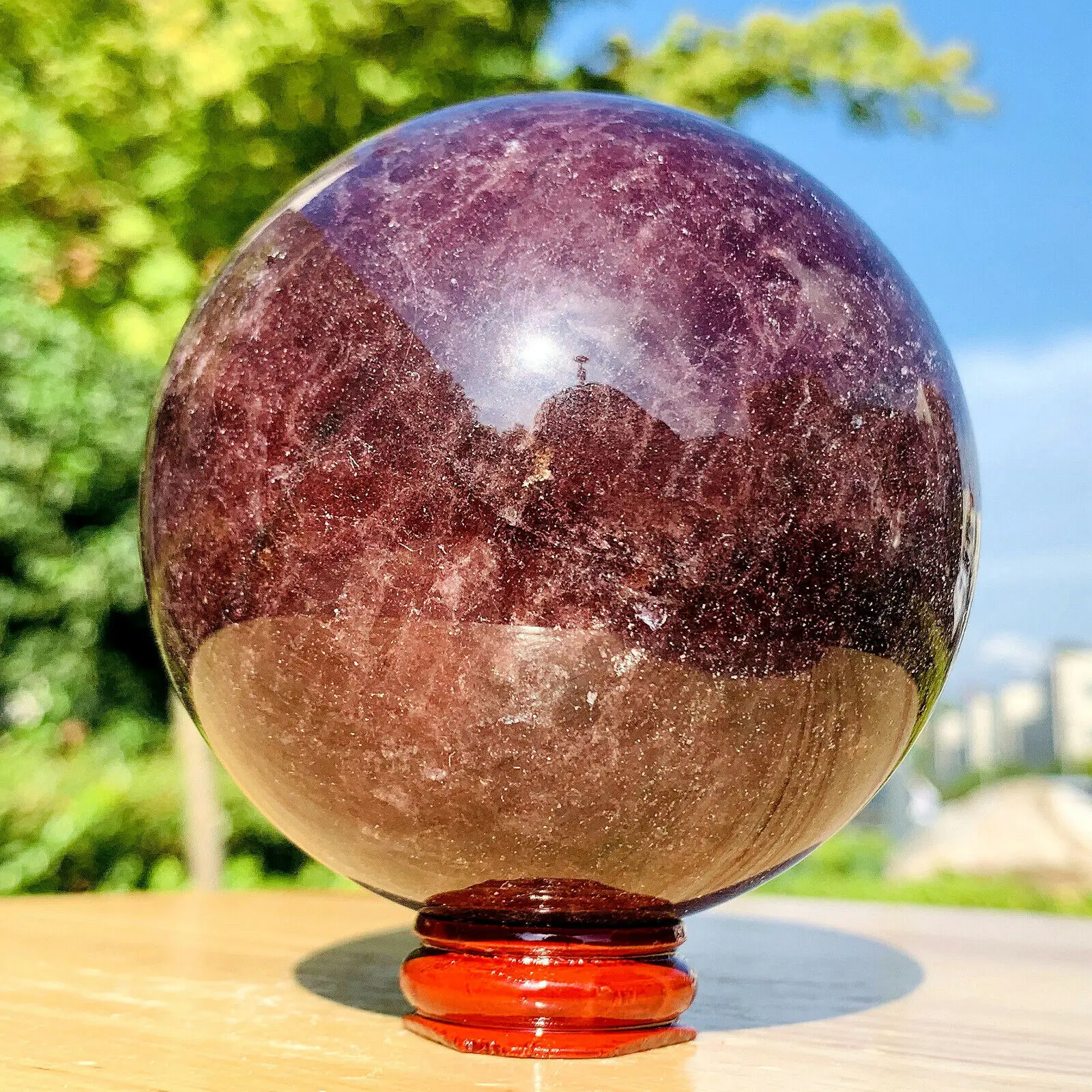 

Natural Strawberry Quartz Sphere Crystal Ball Reiki Healing