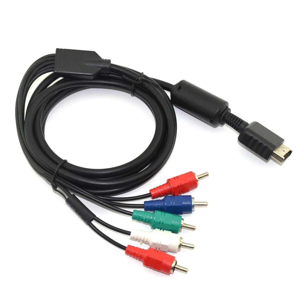 100pcs High Quality 1.8m Component Cable For PlayStation 2/3 For PS2 PS3 General Purpose Game Console Component Cable